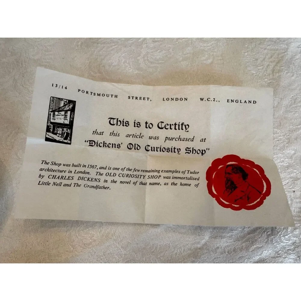 Vintage Royal Grafton trinket box bone china The Old Curiosity Shop London